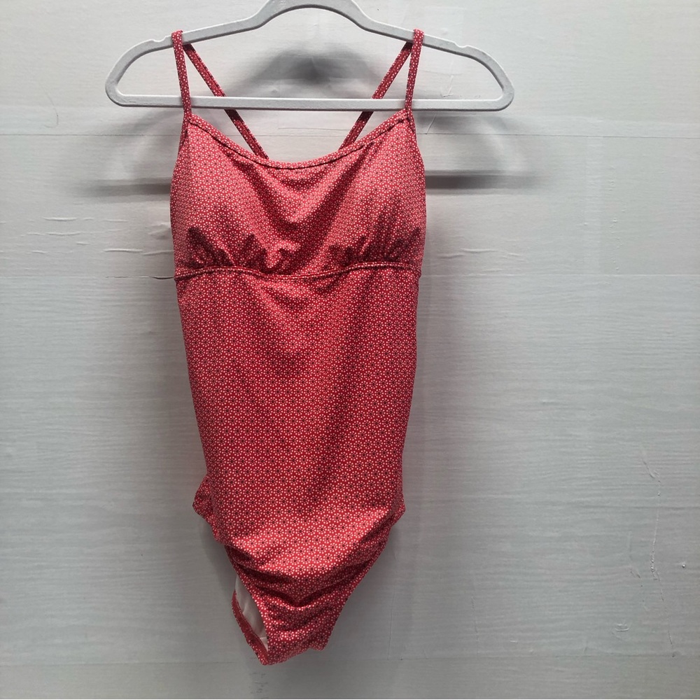 Lands end floral one piece swimsuit, EUC